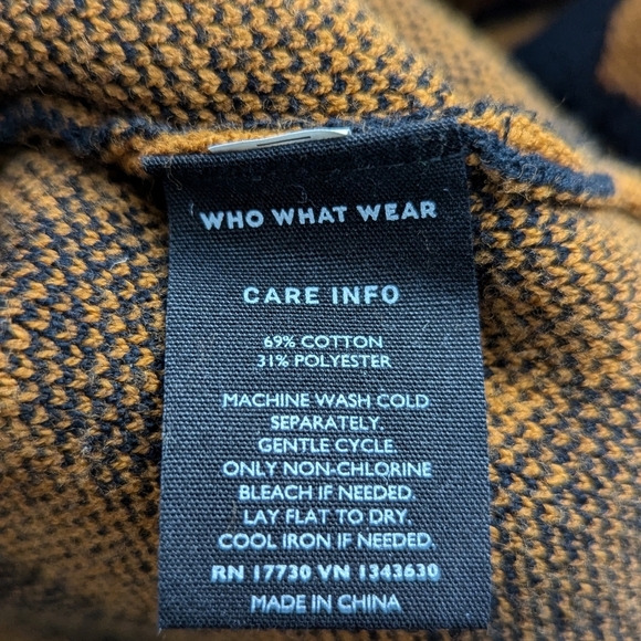 Who What Wear Cotton Cheetah Print Long Sleeve Puff Shoulder Sweater Size S - Picture 7 of 8